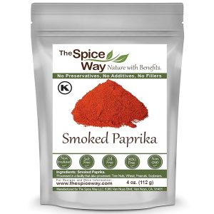 The Spice Way Smoked Paprika - pure, no additives, Non-GMO, no preservatives, no fillers. Authentically smoked with herbs.4 oz resealable bag