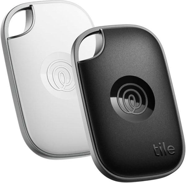 Tile by Life360 Pro (2024) - Powerful Bluetooth Tracker, Key Finder and Item Locator for Keys Bags, and More. Both iOS and Android Compatible. Phone Finder. 2-Pack (Black/White)