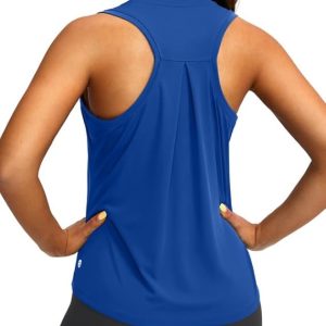 Women's Workout Tops Racerback Athletic Tank Tops Sleeveless Loose Fit Yoga Running Gym Shirts for Women