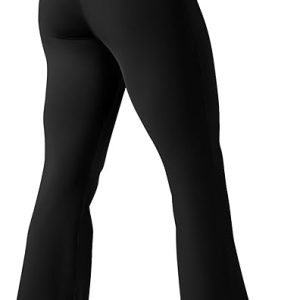 Women's Yoga Pants Bootcut Flare Leggings Flared Bell Bottom Leggings High-Waisted Workout Pants Tummy Control