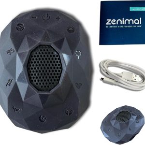 Zenimal Teen and Adult Meditation Audio Player - Patented Screen-Free Mindfulness Device with 9 Audio Meditations and 60 Minutes of Soothing Sounds and Music, Onyx