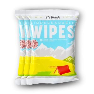 Bar-D Biodegradable Body Wipes with Tea Tree Oil & Aloe Vera - Refreshing Shower Wipes Great for Camping, Hiking, Post Workout and Travel